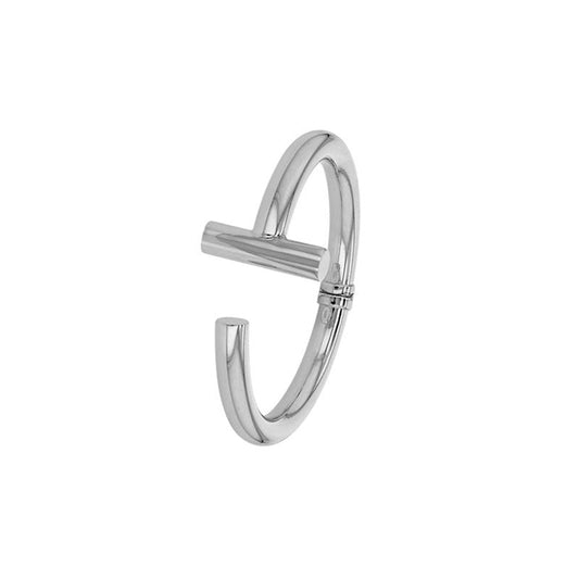 Bracelet Jonc avec barre lisse , Argent 925 - PARADOXE