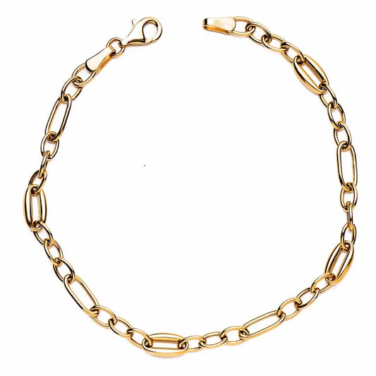 Bracelet maile ovale 3x1 , Or 18k - PARADOXE