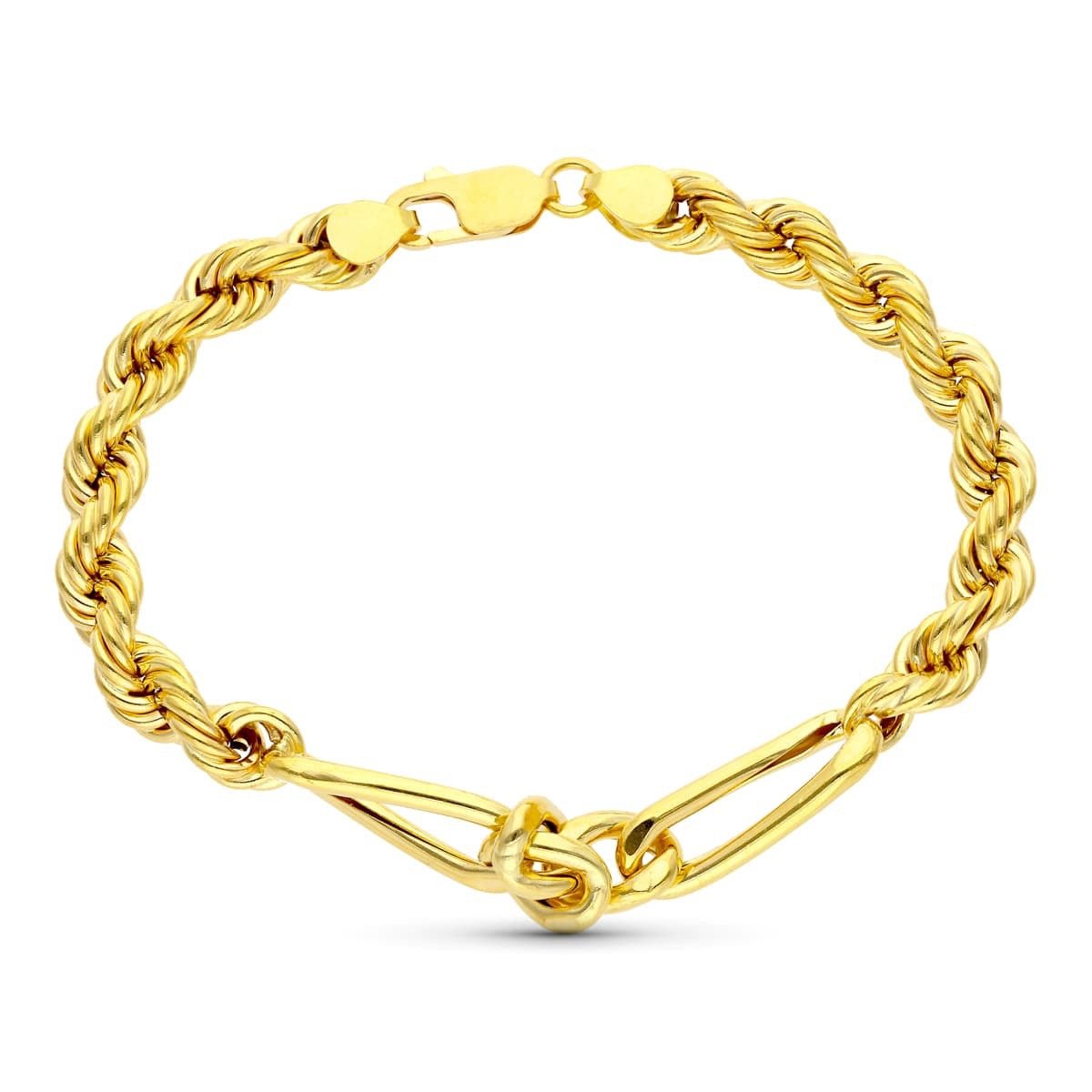 Bracelet maille corde entrelacé , Or 18K - PARADOXE