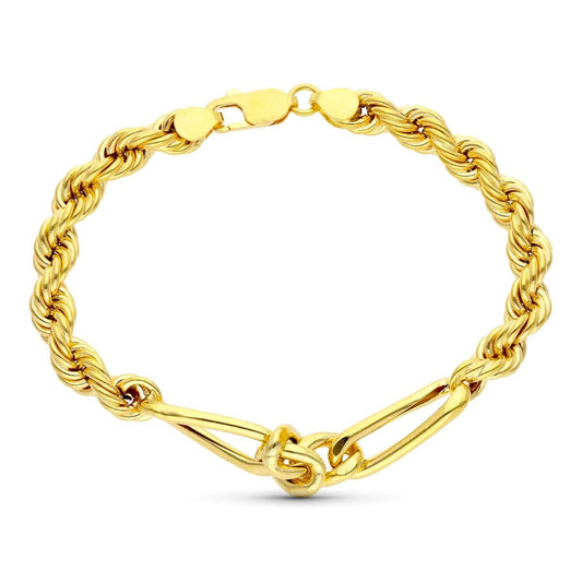 Bracelet maille corde entrelacé , Or 18K - PARADOXE