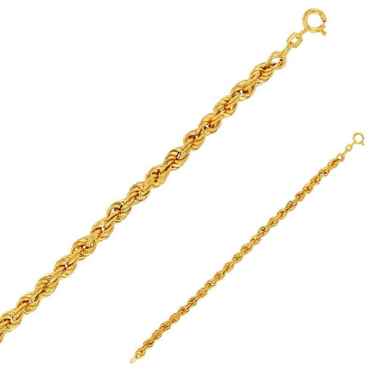 Bracelet maille corde , Or 9K - PARADOXE