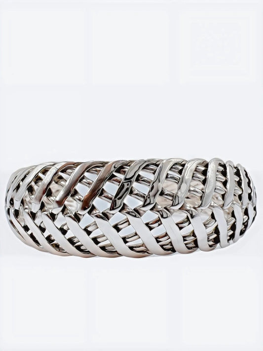 Bracelet maille entrelacée , Argent 925 - PARADOXE