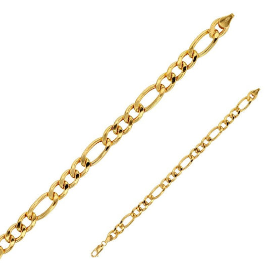 Bracelet maille figaro triple , Or 9K - PARADOXE