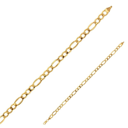 Bracelet maille figaro triple , Or 9K - PARADOXE