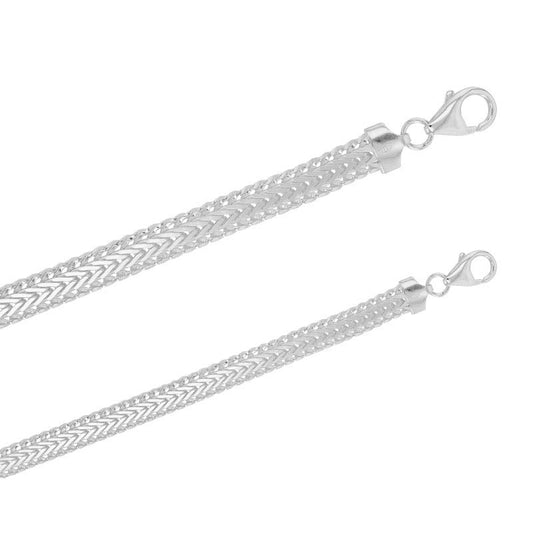 Bracelet maille gourmette américaine , Argent 925 Rhodié - PARADOXE