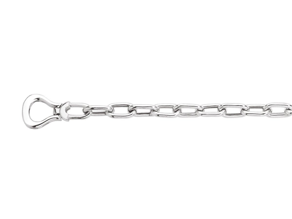 Bracelet maille Rectangle fermoir menotte, Argent 925 Rhodié - PARADOXE