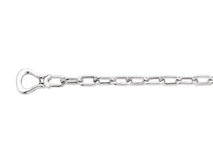 Bracelet maille Rectangle fermoir menotte, Argent 925 Rhodié - PARADOXE