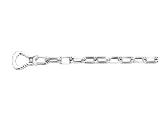 Bracelet maille Rectangle fermoir menotte, Argent 925 Rhodié - PARADOXE