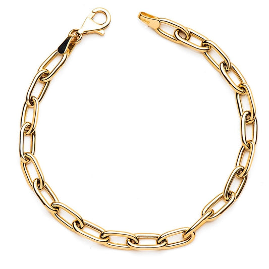 Bracelet maillons large , Or 18K - PARADOXE