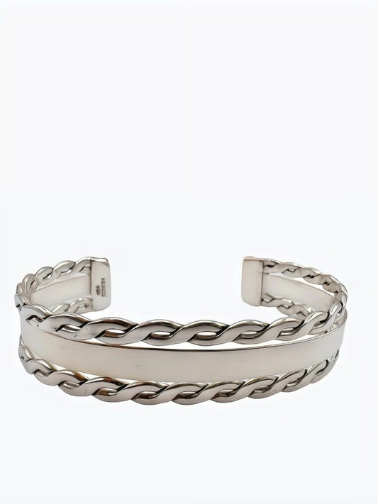 Bracelet plat torsadé , Argent 925 - PARADOXE