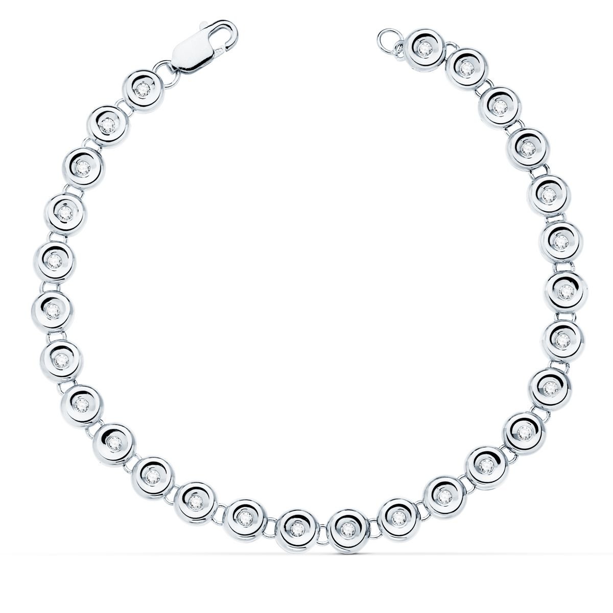 Bracelet rond 31 diamants 0.434 ct. g - vs 2, Or blanc 18K - PARADOXE