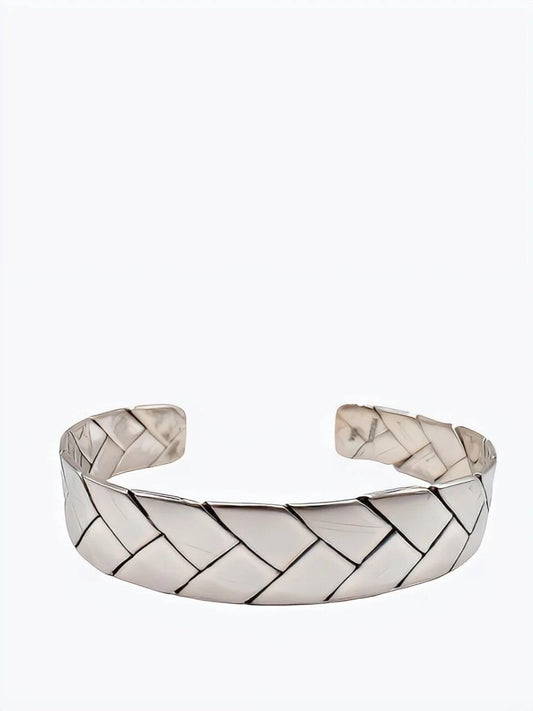 Bracelet tressé plat , Argent 925 - PARADOXE