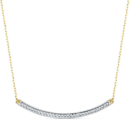 Chaine carril zircon , Or Bicolore 18k - PARADOXE