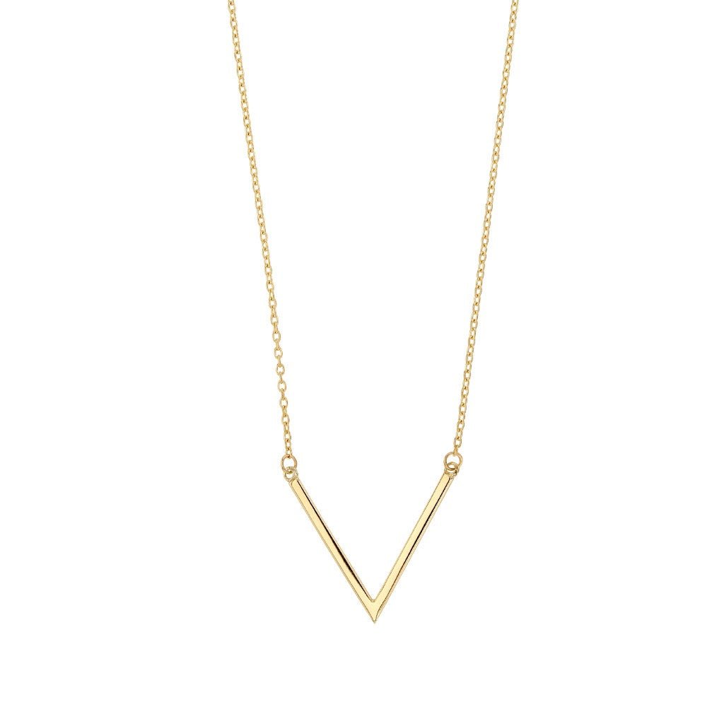 Chaine en forme de V , Or 9K - PARADOXE
