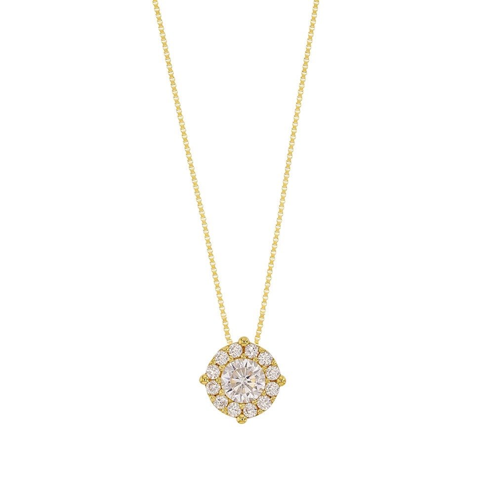 Chaine entouré de zirconium sertis, Or 9k - PARADOXE