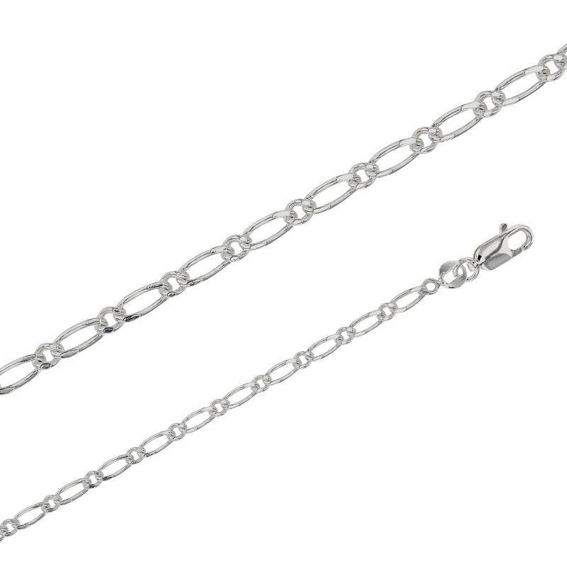 Chaine maille figaro simple , Argent 925 - PARADOXE