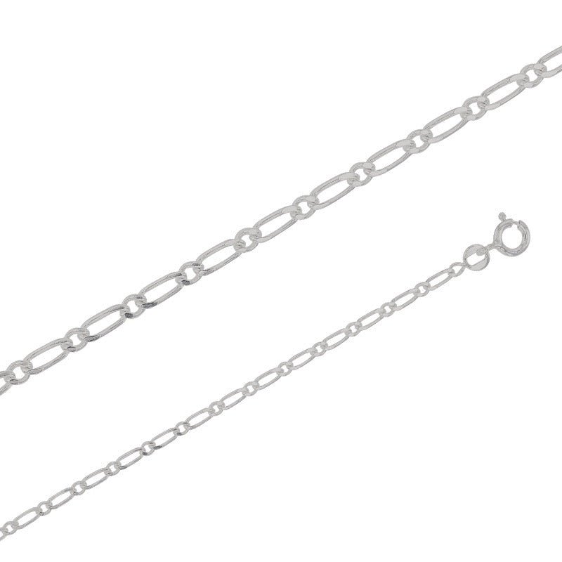 Chaine maille figaro simple , Argent 925 - PARADOXE
