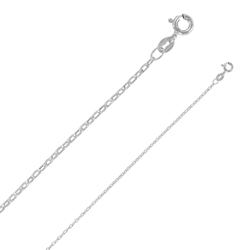 Chaîne maille forcat limée , Or blanc 9K - PARADOXE