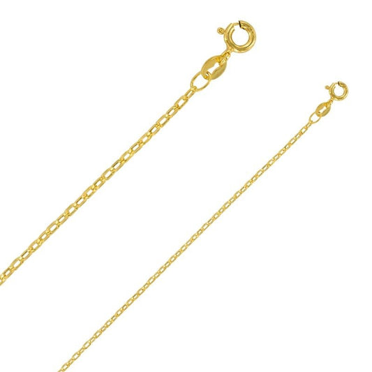 Chaîne maille Forçat ronde 1,30 mm, Or 18k - PARADOXE