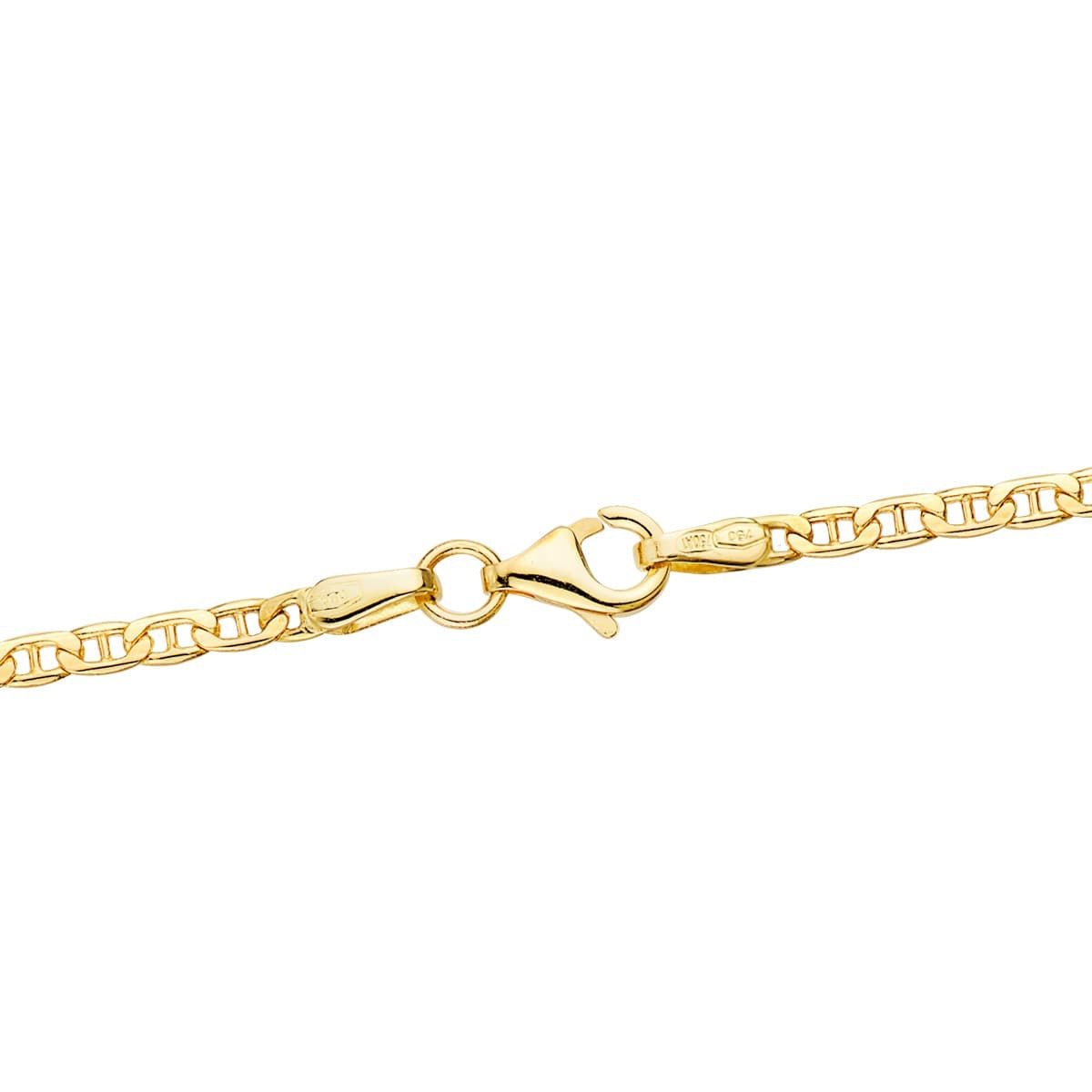Chaîne maille Marine Battue , Or 18k - PARADOXE
