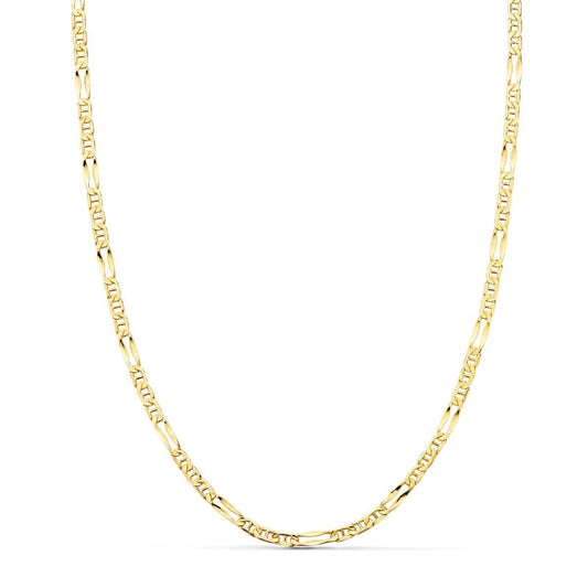 Chaine marine creuse 3x1 , 45cm , Or 18K - PARADOXE