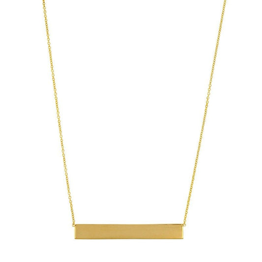 Chaine plaque rectangle , Or 9K - PARADOXE