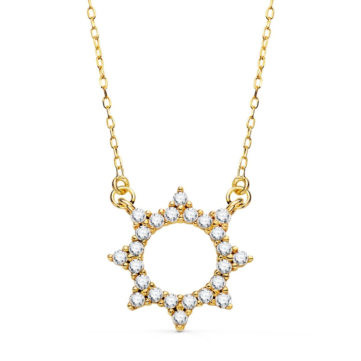 Chaine soleil zircon , Or 18K - PARADOXE