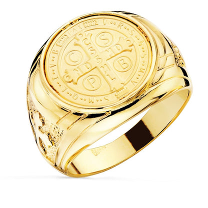 Chevalière croix saint benoit, Or 18K - PARADOXE