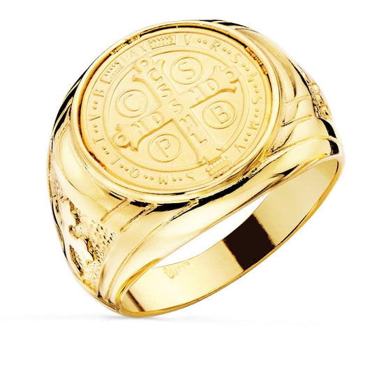 Chevalière croix saint benoit, Or 18K - PARADOXE