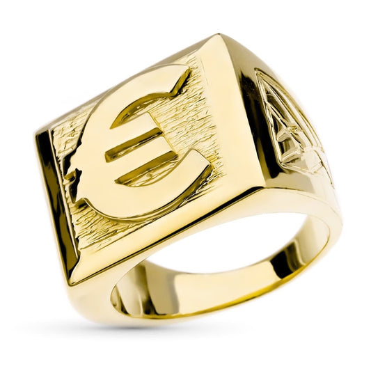 Chevalière euro , Or 18K - PARADOXE