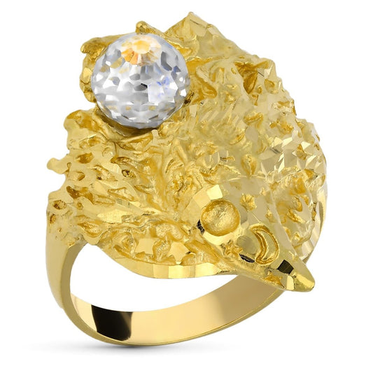 Chevalière pépite d'or , Or 18K - PARADOXE