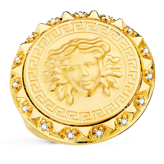Chevalière ronde médusa , Or 18K - PARADOXE