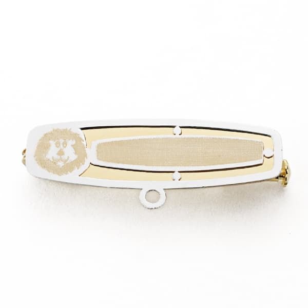 Épingle lion , Or bicolore 18k - PARADOXE