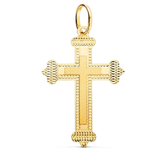 Pendentif croix facetté , Or 18K - PARADOXE