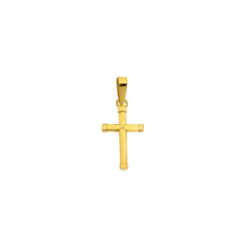 Pendentif croix fil rond , Or 18K - PARADOXE