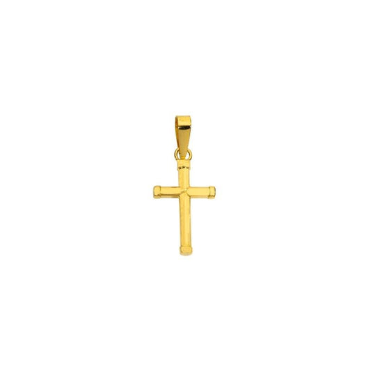 Pendentif croix fil rond , Or 18K - PARADOXE