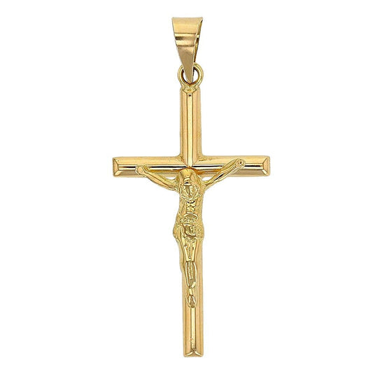 Pendentif croix fine avec le Christ ,Or 18K - PARADOXE