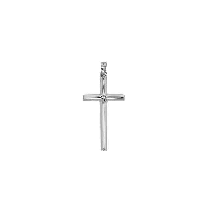 Pendentif croix lisse grande ,Argent 925 rhodié - PARADOXE
