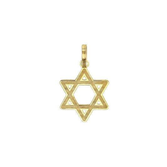 Pendentif Étoile de David plate , Or 18K - PARADOXE