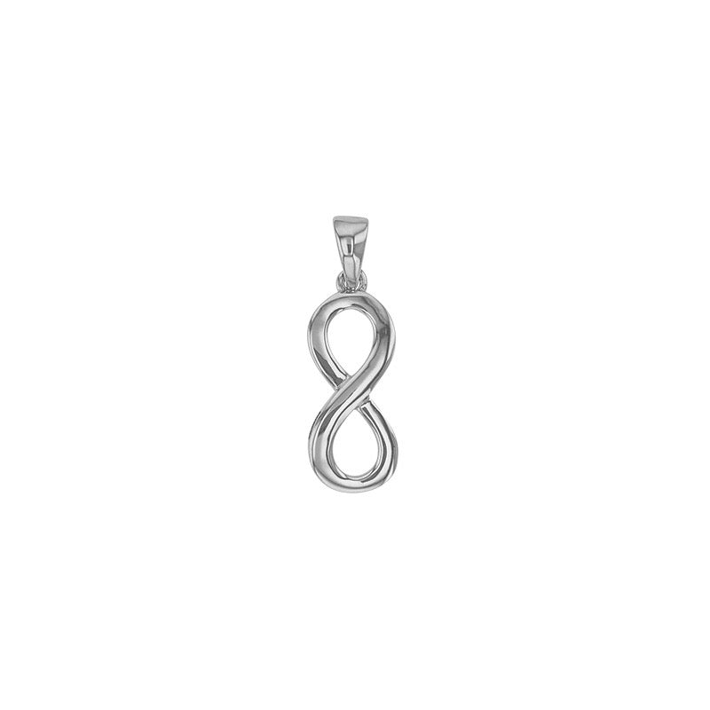 Pendentif infini lisse, Argent 925 Rhodié - PARADOXE