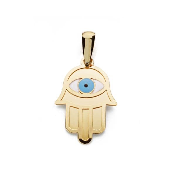Pendentif main de fatma oeil turc , Or 18k - PARADOXE