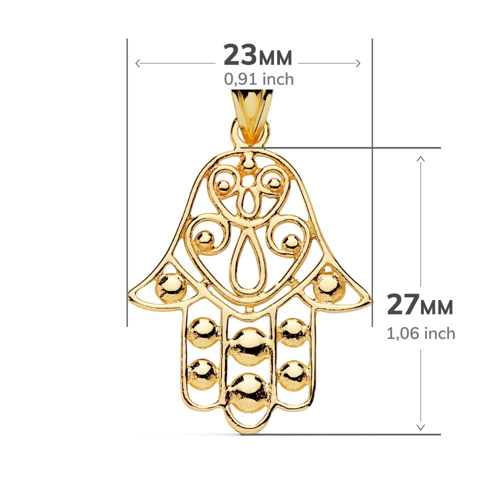 Pendentif Main de Fatma , Or 18k - PARADOXE