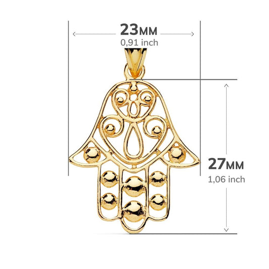 Pendentif Main de Fatma , Or 18k - PARADOXE