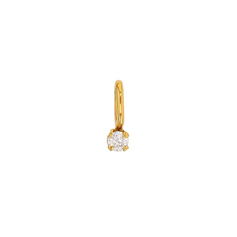 Pendentif oxyde serti griffes ,Or 18k - PARADOXE