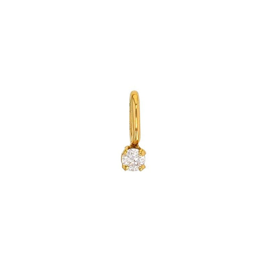 Pendentif oxyde serti griffes ,Or 18k - PARADOXE