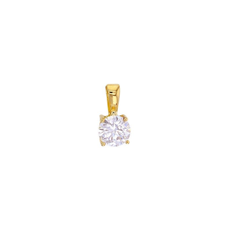 Pendentif oxyde serti griffes ,Or 18k - PARADOXE