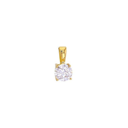 Pendentif oxyde serti griffes ,Or 18k - PARADOXE