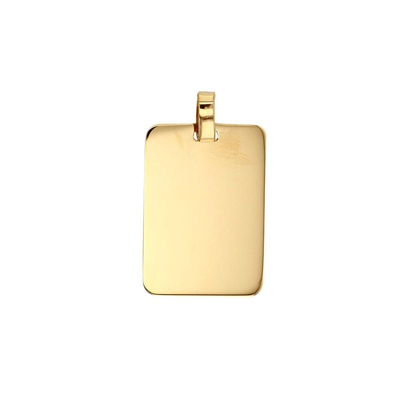 Pendentif plaque rectangle , Or 18K - PARADOXE