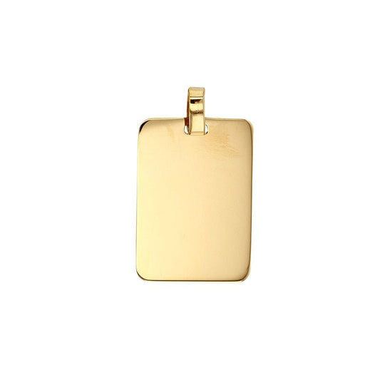 Pendentif plaque rectangle , Or 18K - PARADOXE