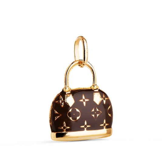 Pendentif sac a main a motif , Or 18K - PARADOXE